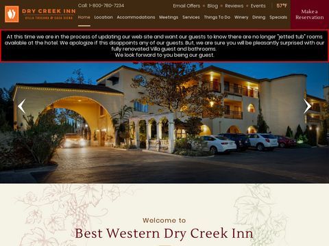 Healdsburg CA Hotel - Best Western Dry Creek Inn