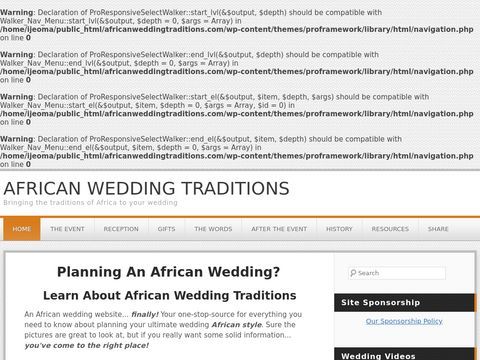 African Wedding Traditions