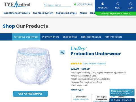 Protective underwear for adult incontinence