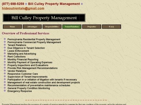 Pennsylvania Property Management Wayne County, PA - Bill Culley