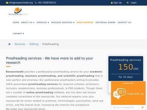 Proofreading services
