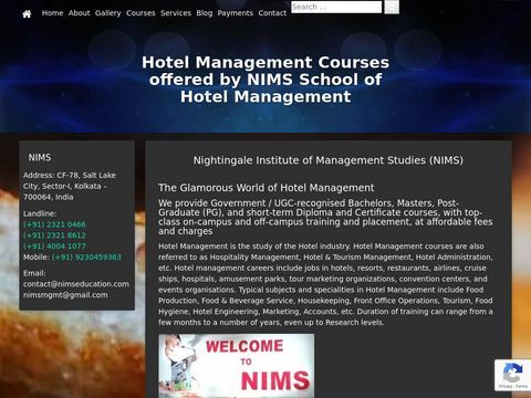 NIMS School of Hotel Management - Home