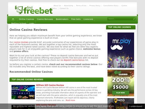 Online Casinos Reviews | Best Online Casinos - findfreebet.com