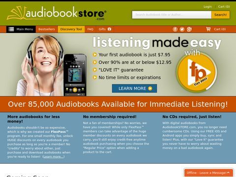 Downloadable audio books and books on CD