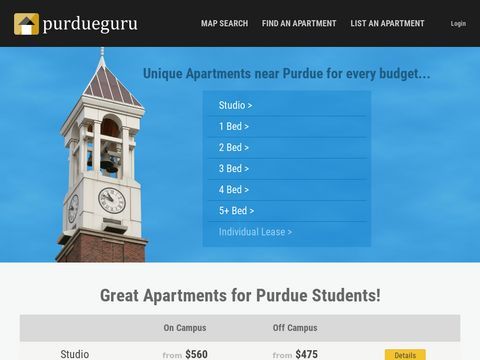 Purdue Off Campus Apartments, Free Rental Property Advertising, Search Student Apartments West Lafayette IN 47906