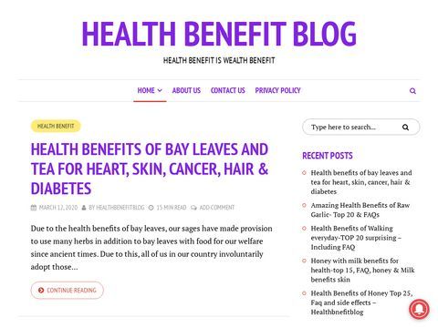 Health Benefit Blog 