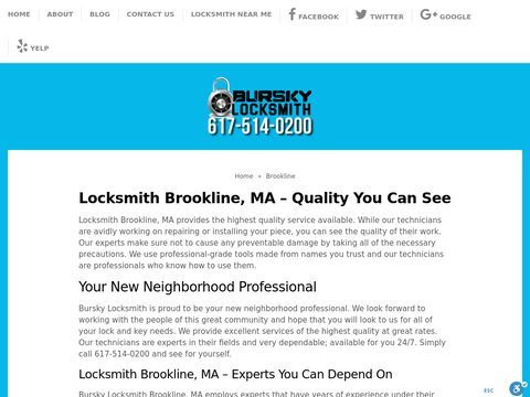 Dependable Locksmith Brookline MA - Bursky Locksmith Boston