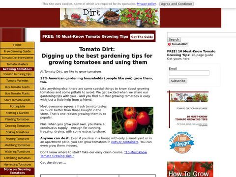 Tomato Dirt: growing tomatoes and using them