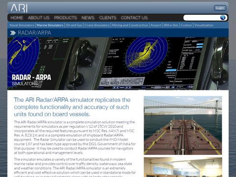 Custom Radar/ARPA Marine Navigation Simulation Training Tool