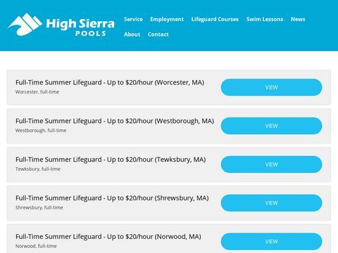 High Sierra Pools Lifeguard Jobs