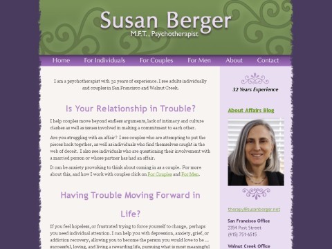 Susan Berger, MFT Psychotherapy