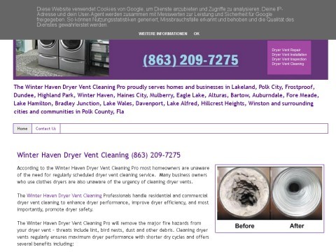 Winter Haven Dryer Vent Cleaning