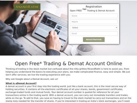 Open Demat Account Online in India | Demat Account Opening - AnandRathi