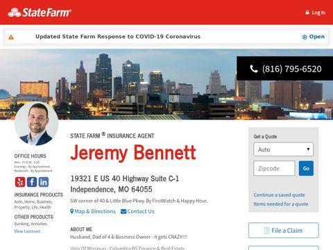 State Farm Blue Springs  By jeremybennettinsurance.com