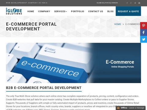 E-Commerce web development company in Jaipur - iGlobe Solutions