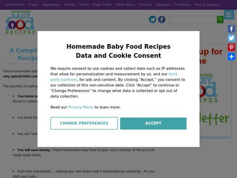 Homemade Baby Food Recipes