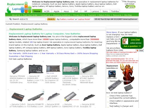 Batteries for Laptop Computer, Notebook Battery online shopping