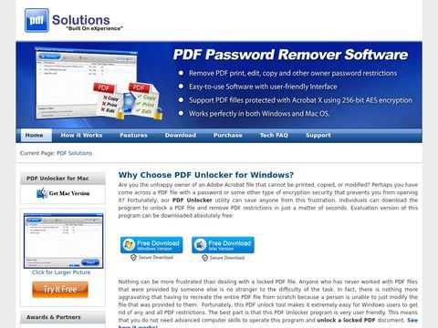 Advanced PDF Unlocker Program for Windows and Mac OS