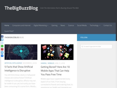 TheBigBuzzBlog - Get The Latest Information that Is Buzzing Around The Web