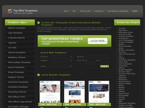 Cheap Website Templates | WordPress Themes | Flash Template
