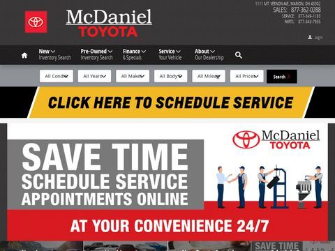 McDaniel Toyota, Marion OH - Central Ohio Toyota and used car dealer
