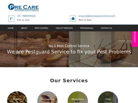 Precare Pest Control Services in Hyderabad & Secunderabad.