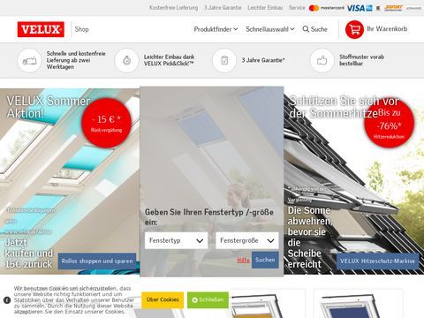 Velux GmbH Webshop Venetian Blinds