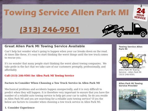 Towing Service Allen Park MI