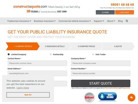 Constructaquote.com - public liability insurance