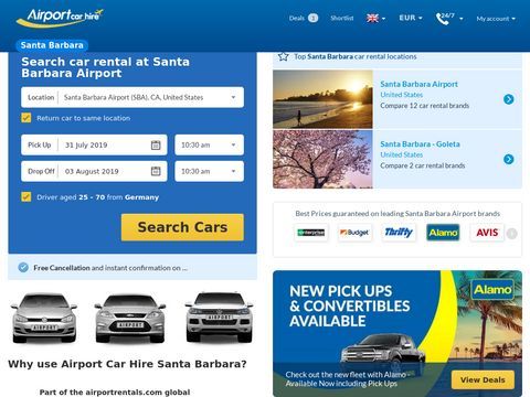 Santa barbara airport rental cars