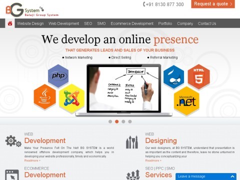 Web Site Design and Development to India