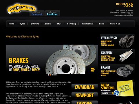 Discount Tyres, Exhausts, Brakes & Servicing