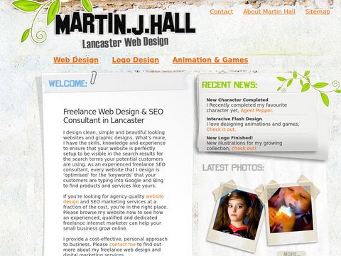 web site designer Martin J Hall 