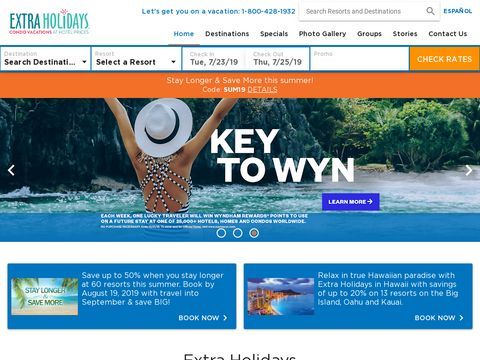 Wyndham Â® Extra Holidays - United States Vacation Condo Rentals