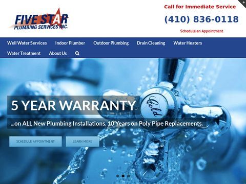 Five Star Plumbing Services - Your Plumber Baltimore MD