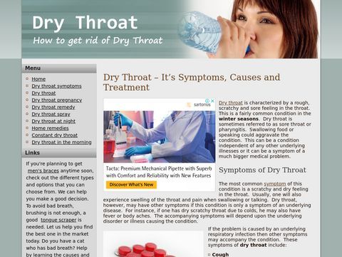 Dry Throat- Get rid of dry throat now