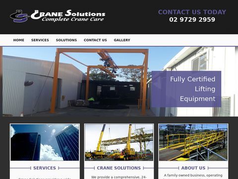 Crane solutions | Complete Crane Care | Smithfield West, Australia