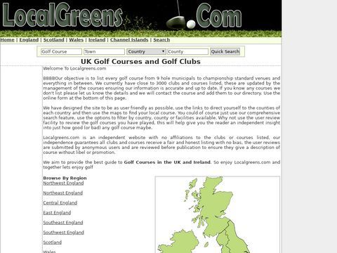 Localgreens.com - Golf Course Directory