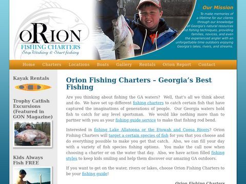 Orion Fishing Charters | Atlanta Lake & River Fishing Guides