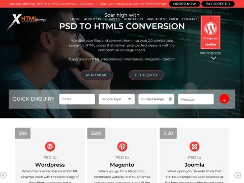 PSD to HTML - CSS 3 Conversion Company @ XHTMLChamps