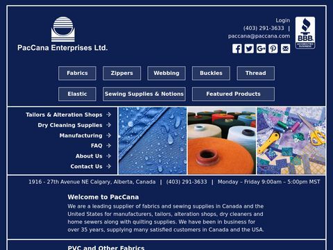 Fabrics, Zippers, Threads and Sewing Acc. : PacCana Enterprises