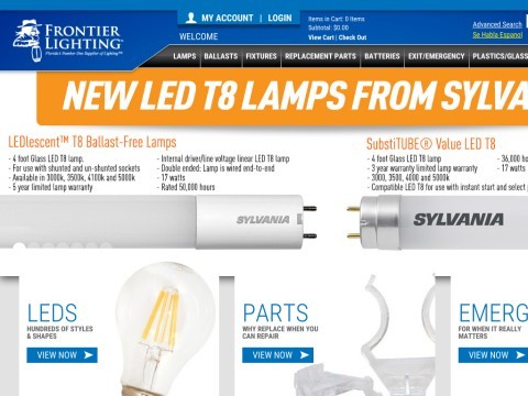 Frontier Lighting - Your source for light bulbs, fixtures, ballasts and replacement parts.