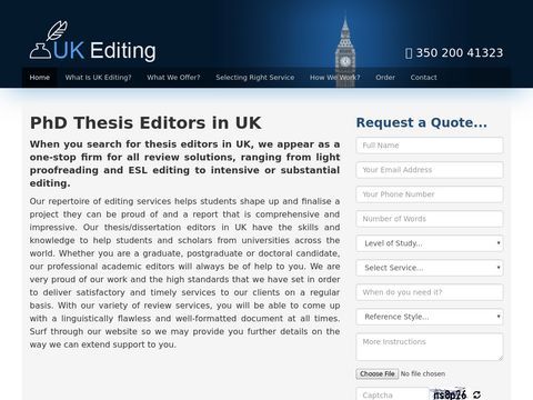 Online academic editing services - UK