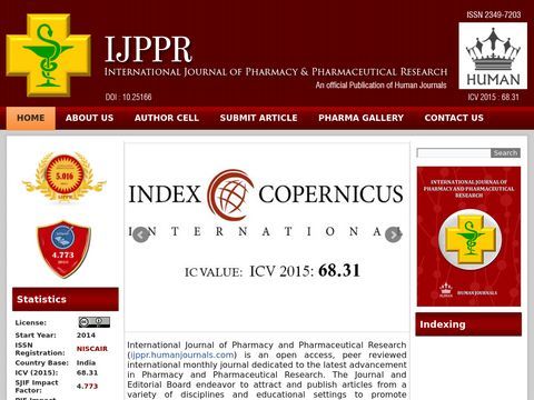 International Journal of Pharmacy and Pharmaceutical Researc