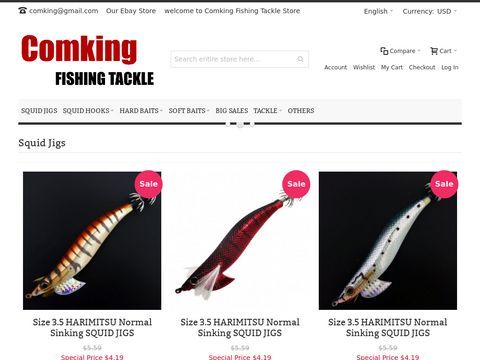Fishing Tackle and Fishing Gear - Free Shipping &  No Sales Tax Squid Jigs,Fishing Bait, Lures, Spoons,Squid Hooks Supplier