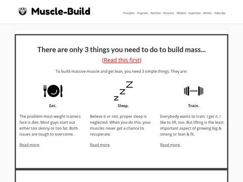 Muscle-Build: Building Muscle Through Proper Weight Training, Diet, and Attitude