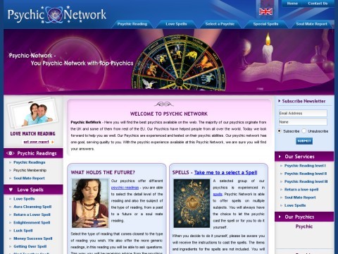 Psychic Network UK providing Online Spells
