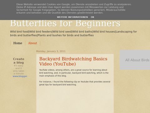 Attracting birds and butterflies for beginners