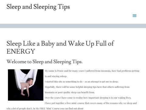 Sleep and Sleeping Tips