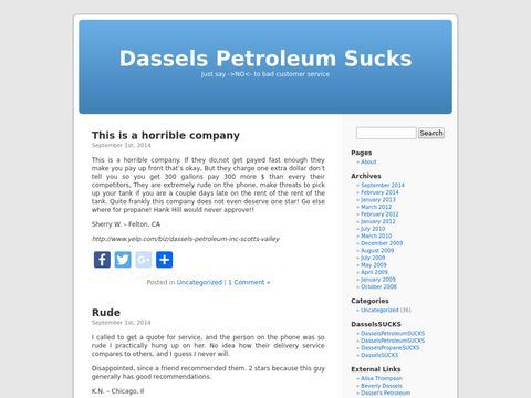 Dont do business with Dassels Petroleum
